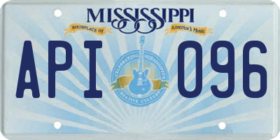 MS license plate API096