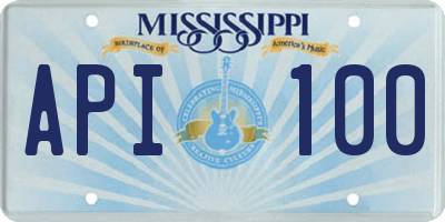 MS license plate API100