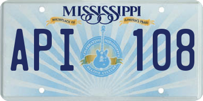 MS license plate API108