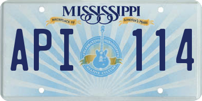 MS license plate API114