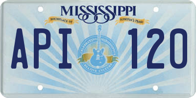 MS license plate API120