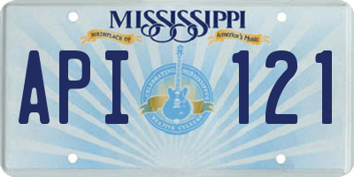 MS license plate API121