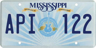 MS license plate API122