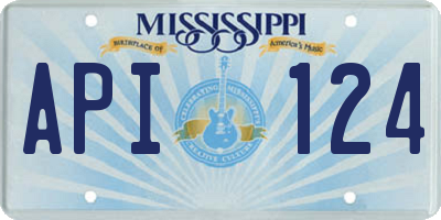 MS license plate API124