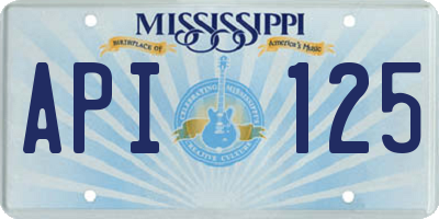 MS license plate API125