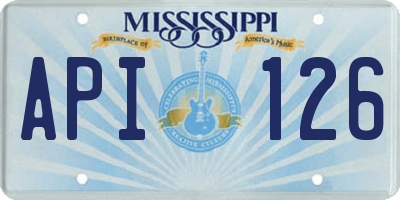 MS license plate API126