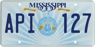 MS license plate API127