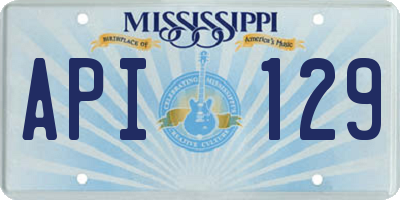 MS license plate API129