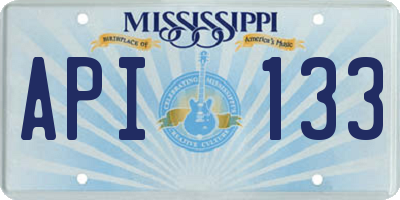 MS license plate API133