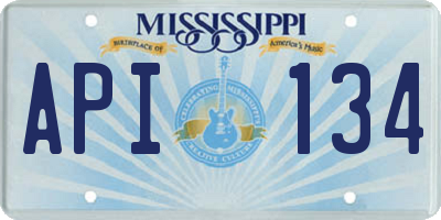 MS license plate API134