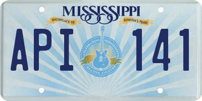 MS license plate API141