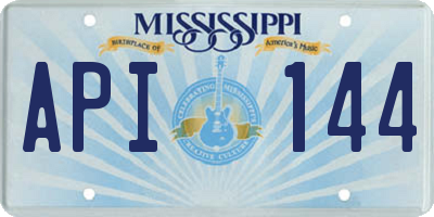 MS license plate API144