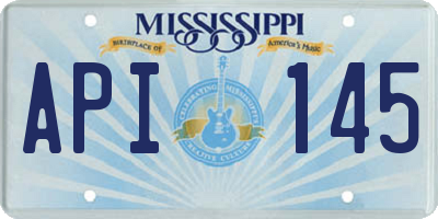 MS license plate API145