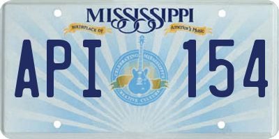 MS license plate API154