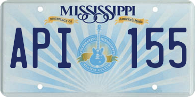 MS license plate API155