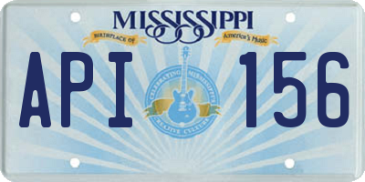 MS license plate API156