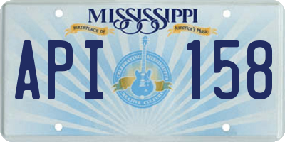 MS license plate API158