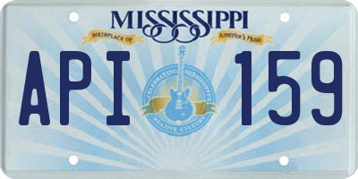 MS license plate API159