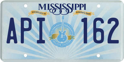 MS license plate API162