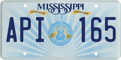 MS license plate API165