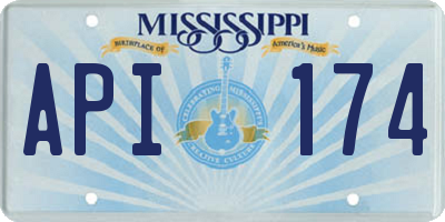 MS license plate API174