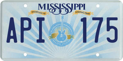 MS license plate API175
