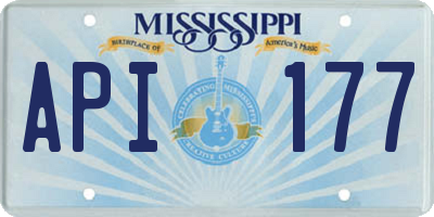 MS license plate API177