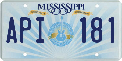 MS license plate API181