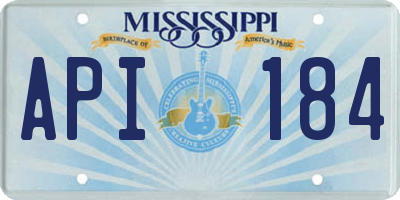 MS license plate API184