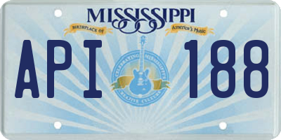 MS license plate API188