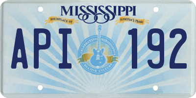 MS license plate API192