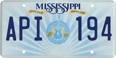 MS license plate API194