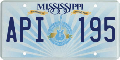 MS license plate API195