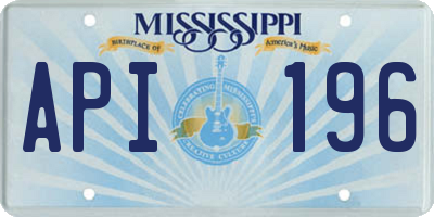MS license plate API196