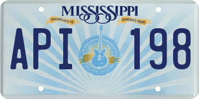 MS license plate API198