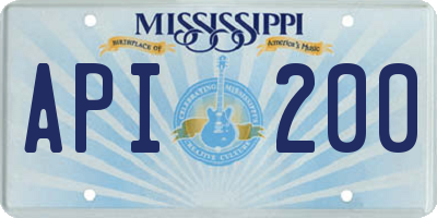MS license plate API200