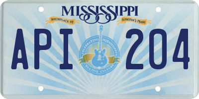 MS license plate API204