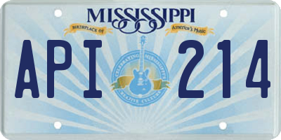 MS license plate API214