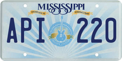 MS license plate API220