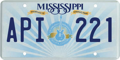MS license plate API221