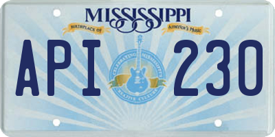 MS license plate API230