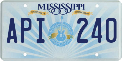 MS license plate API240