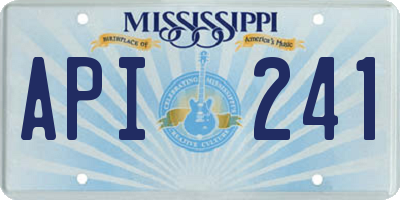 MS license plate API241