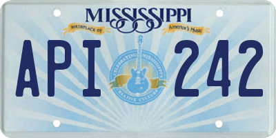 MS license plate API242