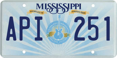 MS license plate API251