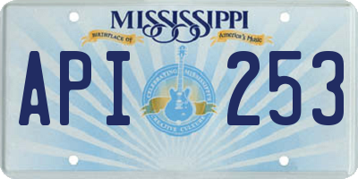 MS license plate API253