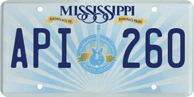 MS license plate API260