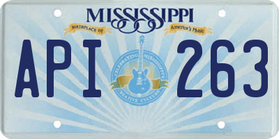 MS license plate API263