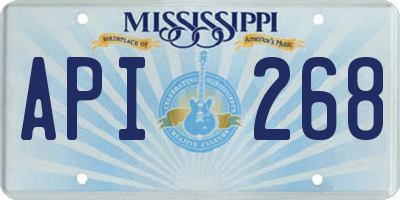 MS license plate API268