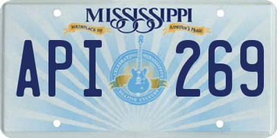 MS license plate API269